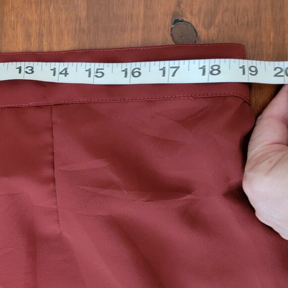 Rangoli Burgundy Wine Red Tea/Calf Length Straight Skirt - Picture 7 of 13